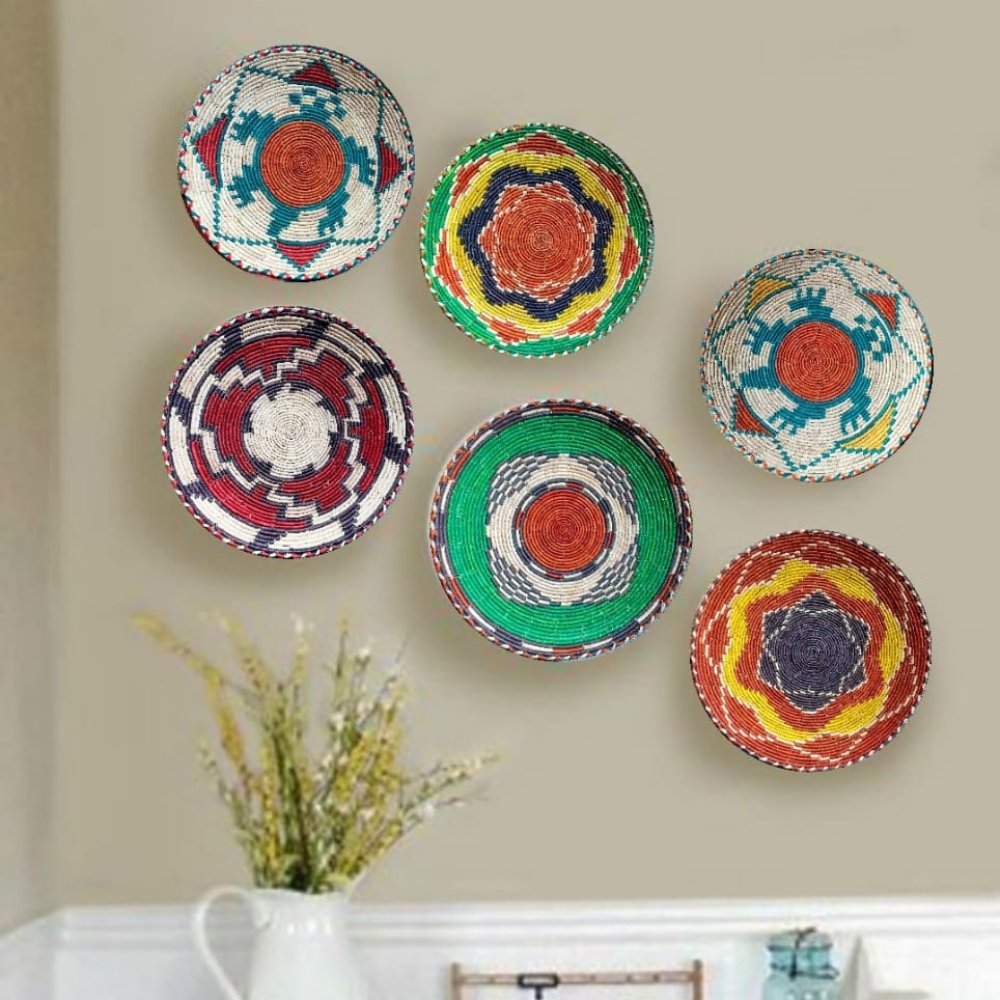 handmade woolen wall plates or bow(59)